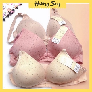 Áo ngực cho con bú mở cúc chấm bi MS558