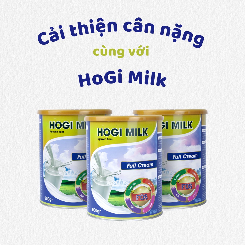 Sữa bột nguyên kem béo Hogi 900g hỗ trợ tăng cân, cung cấp dinh dưỡng cho người gầy SB02