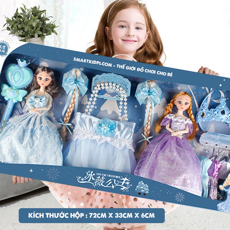 - Búp bê elsa công chúa băng, búp bê công chúa đồ chơi cho bé gái, hộp quà tặng cho bé