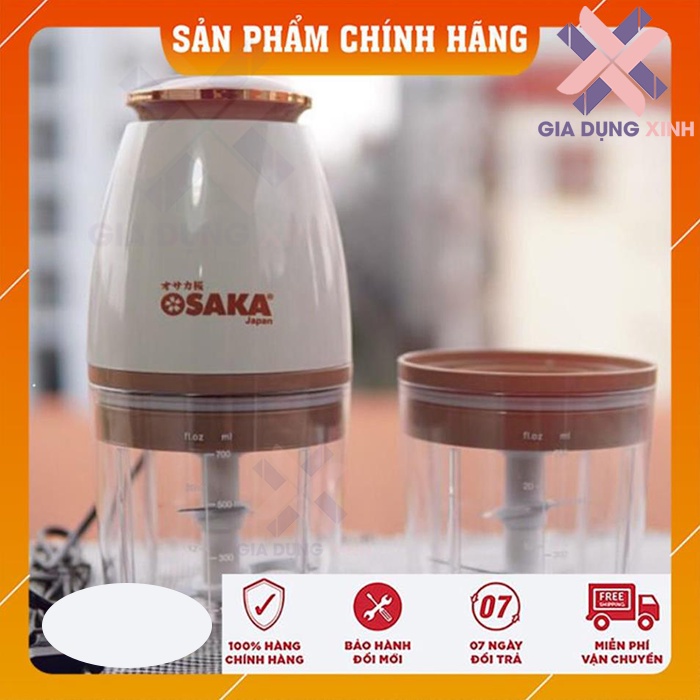 Máy Xay Cầm Tay Mini Đa Năng Osaka Japan, Model 2022, Công Suất 350W, Dùng Xay Thịt, Hoa Quả, Rau Củ