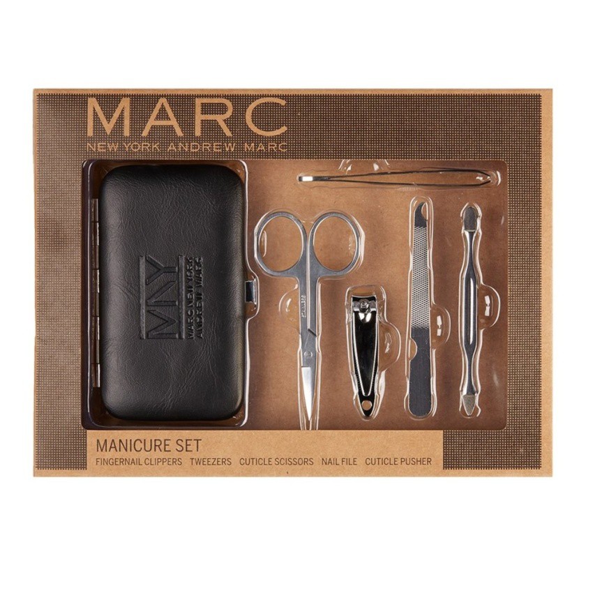 Bộ đồ nghề chăm sóc sắc đẹp nam giới Marc New York Men's 5 Piece Hard Frame Manicure Set (Mỹ)