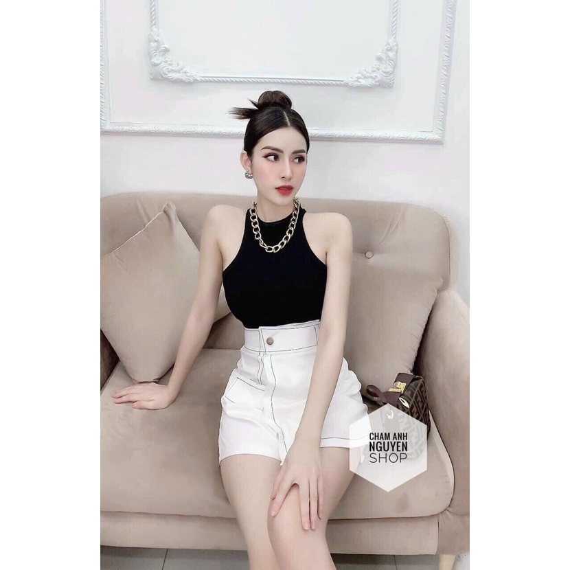 Chân váy chữ A trơn chỉ nổi, chân váy công sở lưng cao cá tính siêu đẹp