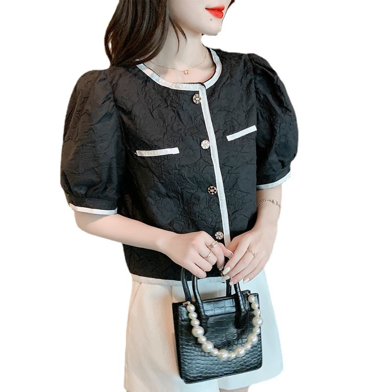 NR6338 Áo chiffon nữ hè ngắn tay hàng nhập