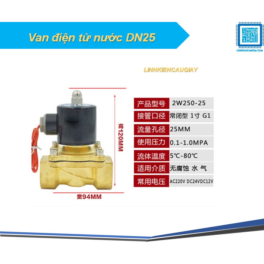 Van điện từ nước DN25