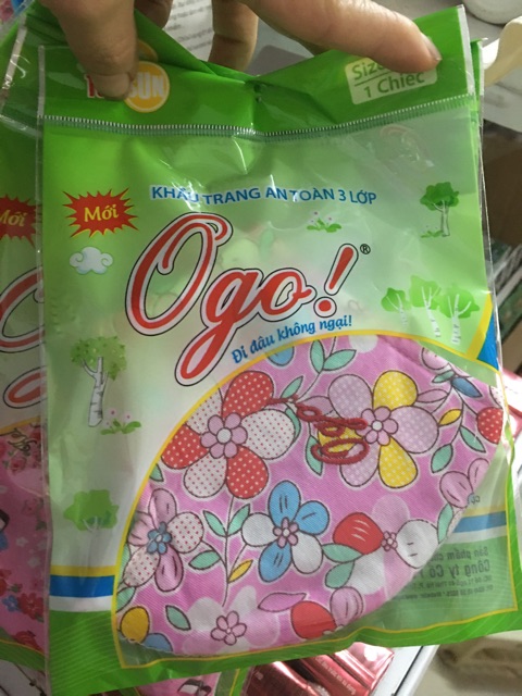 KHẨU TRANG VẢI 3 LỚP O GO