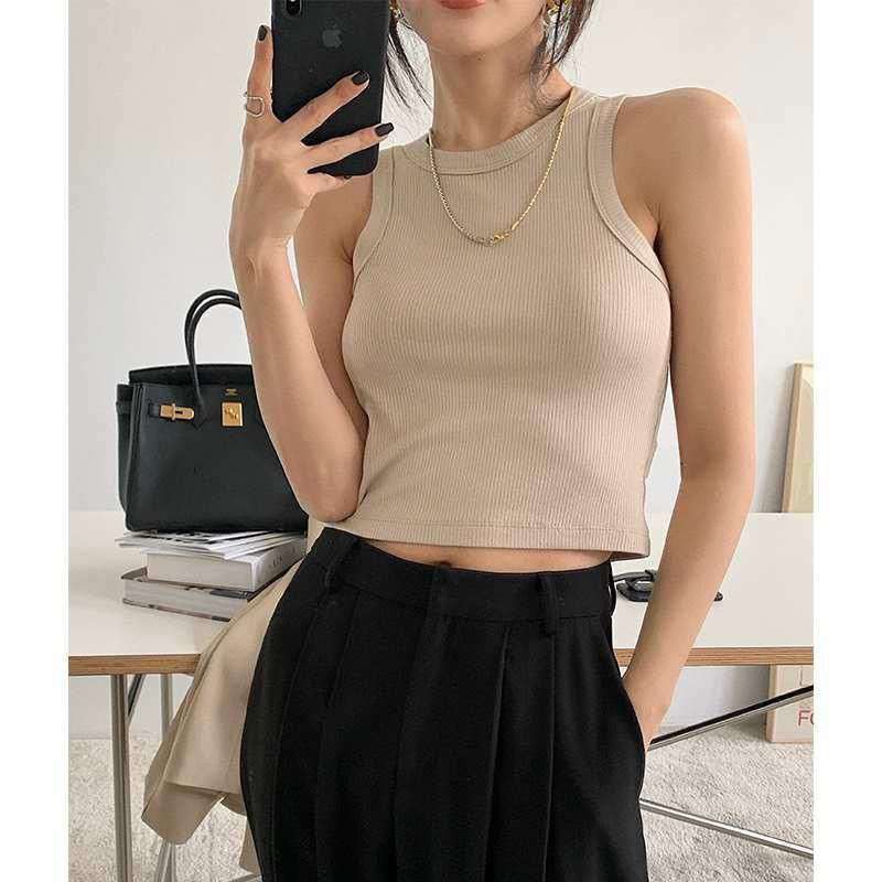 Áo Ba Lỗ Nữ Dáng Croptop Cotton Tăm Xuất Khẩu Siêu Mềm