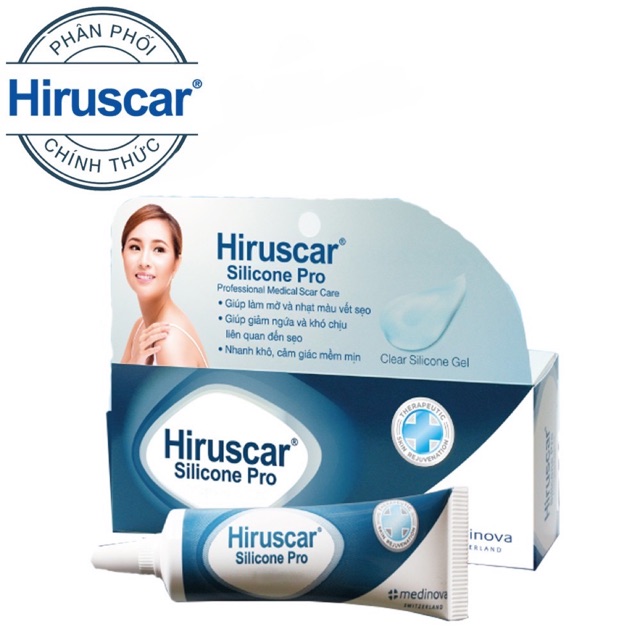 Hiruscar Silicone Pro - Gel làm mờ sẹo (Chính hãng)