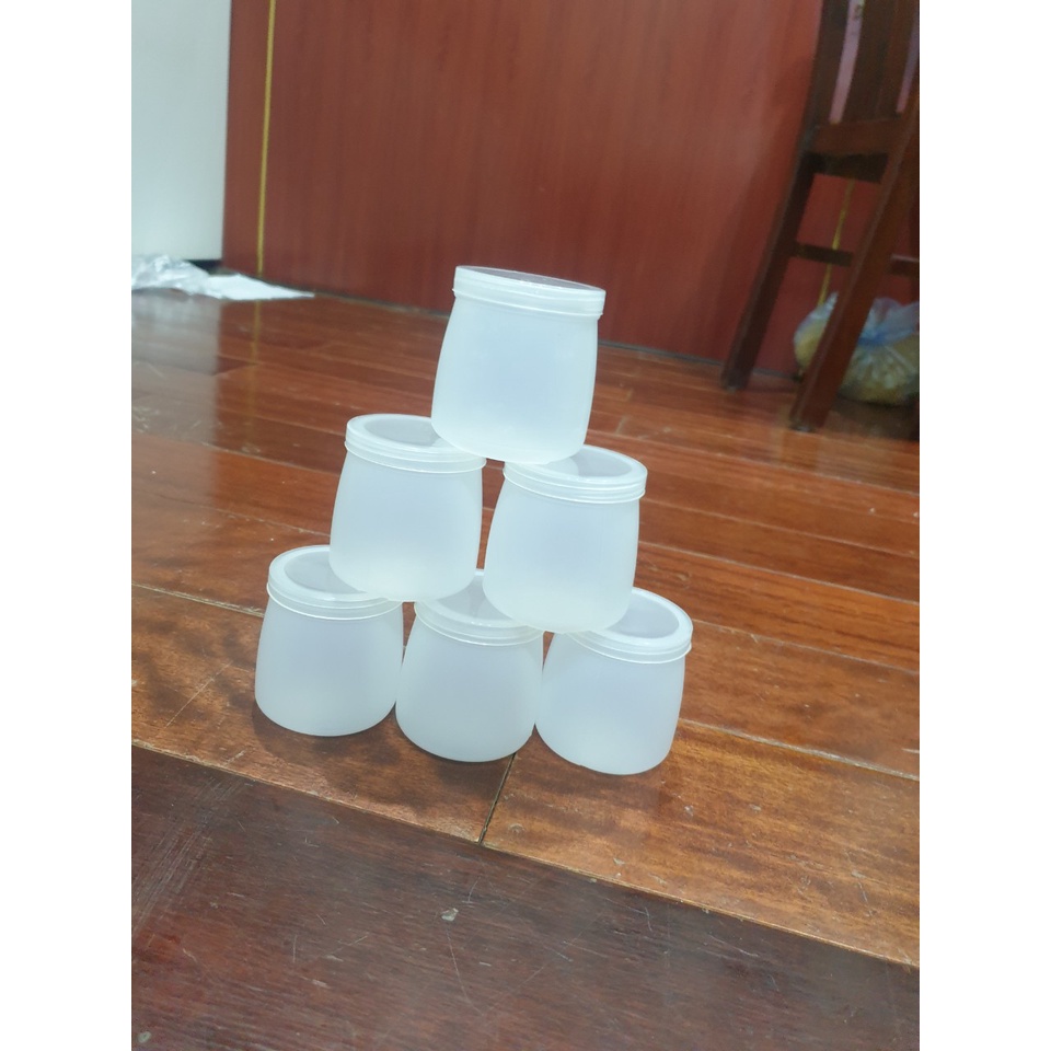 Hũ đựng sữa chua 140ml nhựa nguyên sinh hdpe zin 100%