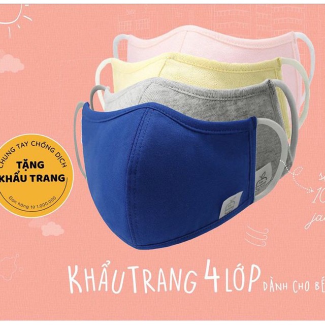 Sét 2 khẩu trang 4 lớp La pomme