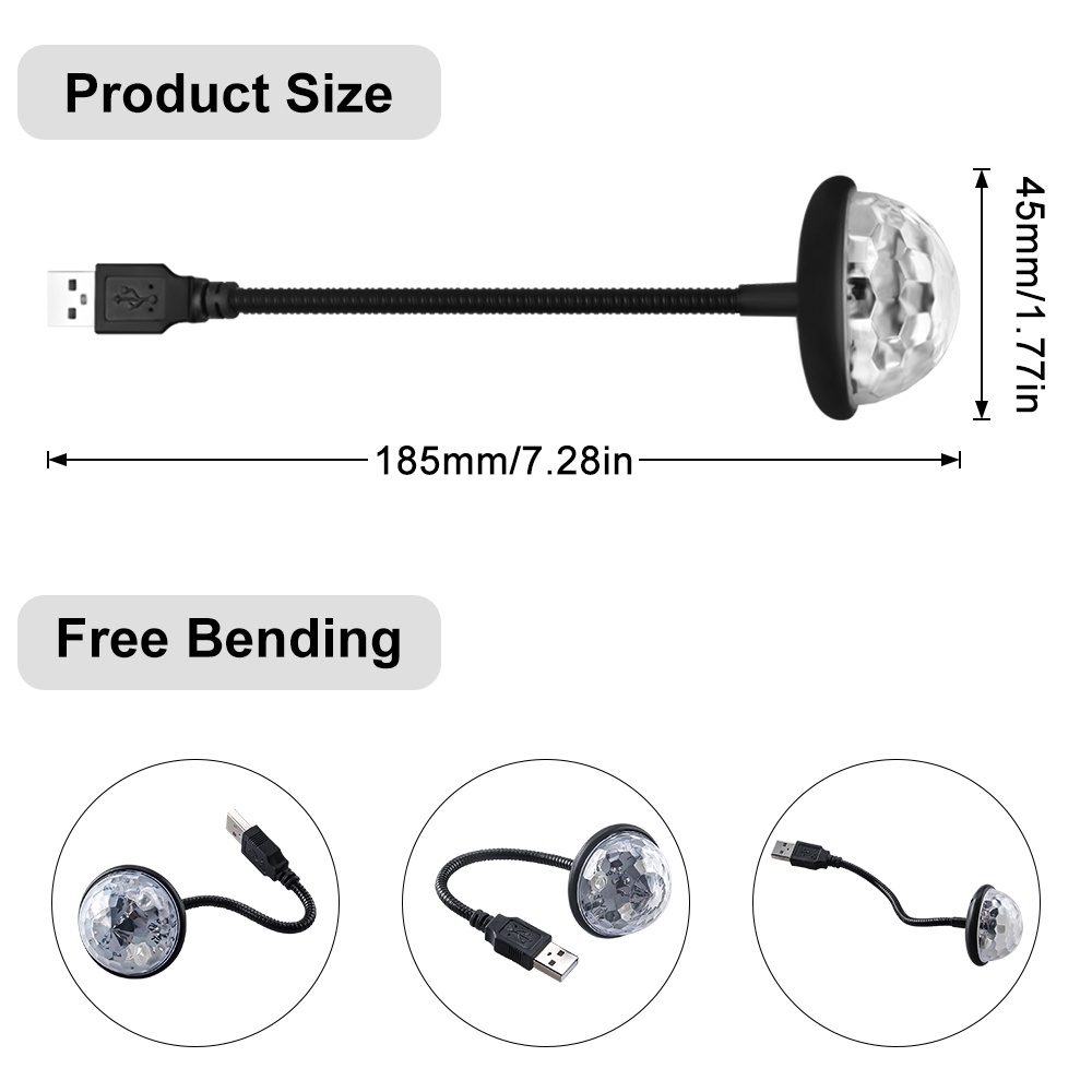 Điện Thoại Đèn LED RGB Cổng USB Điều Khiển Bằng Nhạc Trang Trí Đa Ứng Dụng