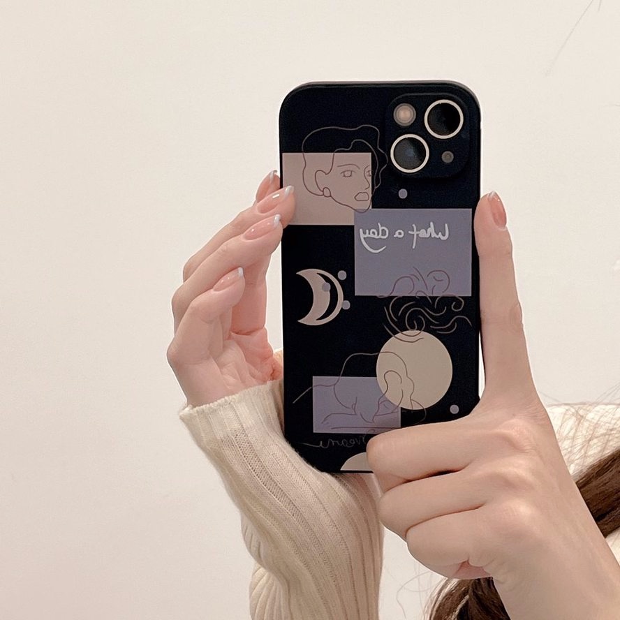 Ốp Điện Thoại Mềm Phối Da Nghệ Thuật Cho iPhone 13 12 11 Pro Xs Max XR X 6 6s Plus SE 2020