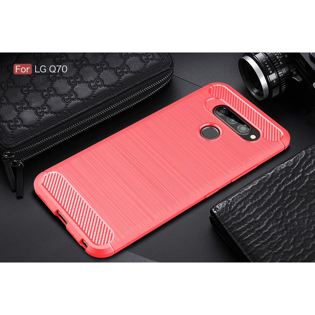 Ready stock LG G6 G8 G8s V50 ThinQ K40s Q70 V40 V30 V30s plus phone Carbon fiber Soft case