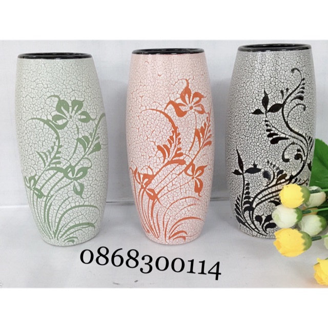 Lọ hoa men rạn Bát Tràng cỡ nhỏ