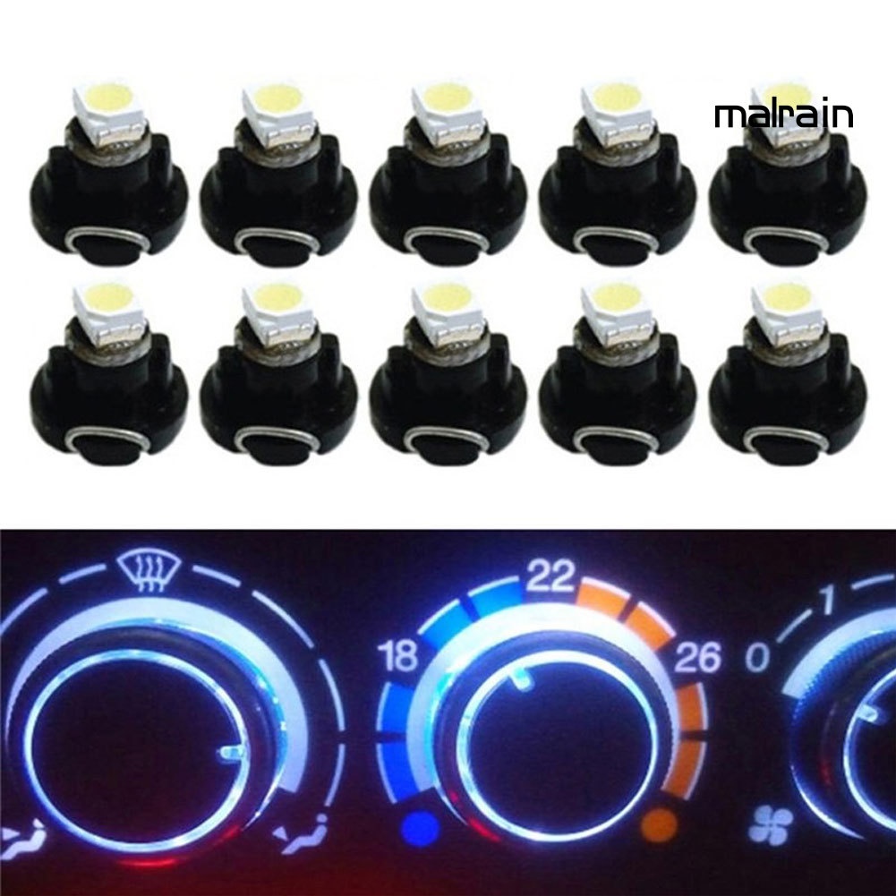 Set 10 Đèn LED 12V T3 3528 SMD Gắn Bảng Đồng Hồ Xe Hơi