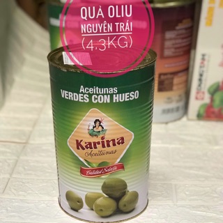 Quả oliu xanh nguyên trái hộp 4,3kg