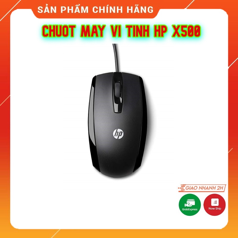 Chuột Máy Tính HP X500 Có Dây Chất Lượng Cao Cho Windows XP Vista 7 8 10 Mac, Dây Dài, Độ Bền Cao. Bảo Hành 12 Tháng