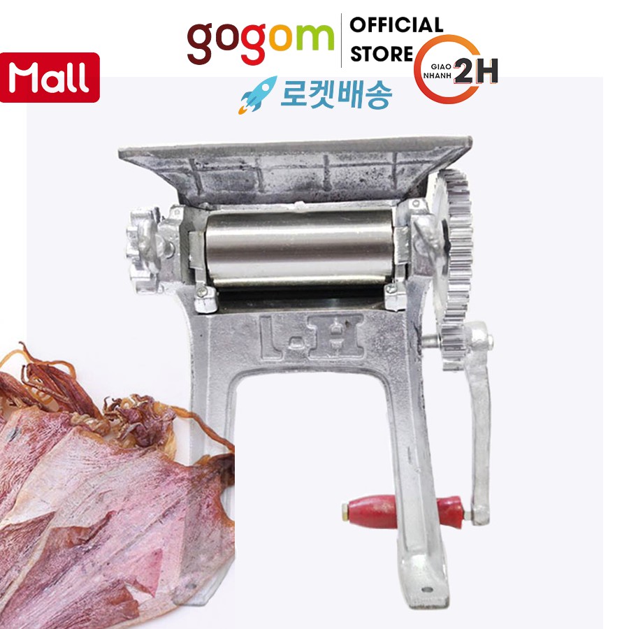 Máy cán khô mực chính hãng GOGOM-M17 Trục 10 cm Inox chống gỉ, ATVSTP