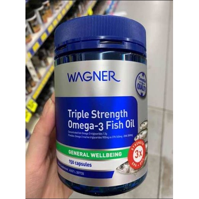 [HÀNG NHẬP KHẨU] Viên uống dầu cá Wagner Triple Strength Omega-3 Fish Oil - Lọ 150 viên