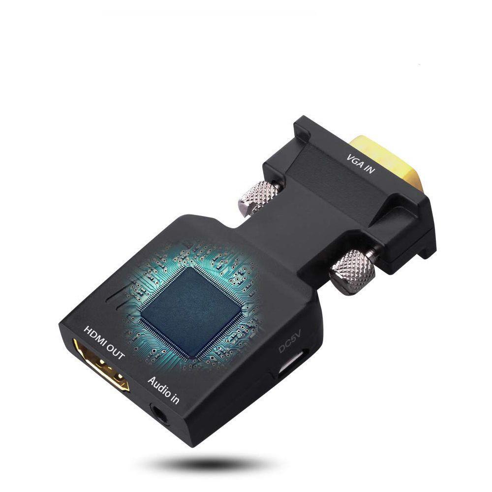 Đầu Chuyển Đổi VGA Sang HDMI Có Âm Thanh HD Sang VGA Chuyên Dụng Cho Laptop PC