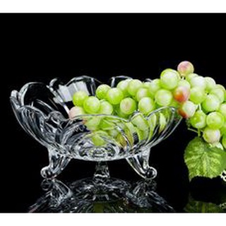 DĨA TRÁI CÂY THỦY TINH 3 CHÂN