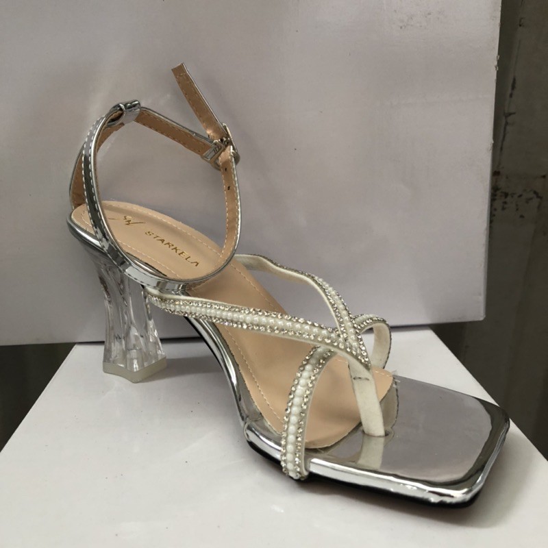 SANDAL CAO GÓT XỎ NGÓN QUAI ĐÍNH NGỌC SANG CHẢNH GÓT pha lê (S134)