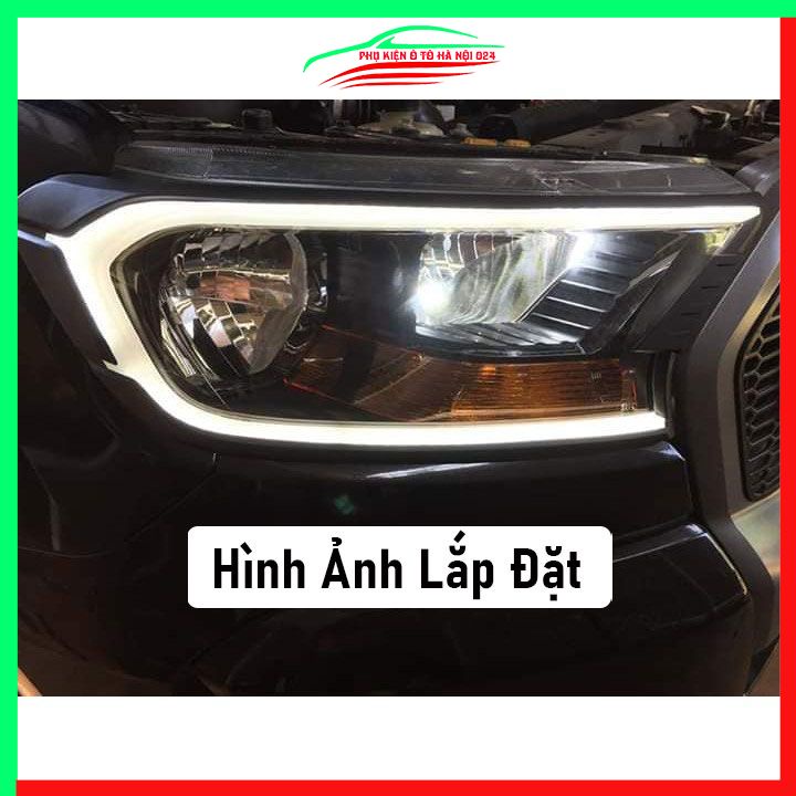 Ốp viền đèn pha hậu Ranger 2014-2021 Có Đèn Led chống trầy làm đẹp xe