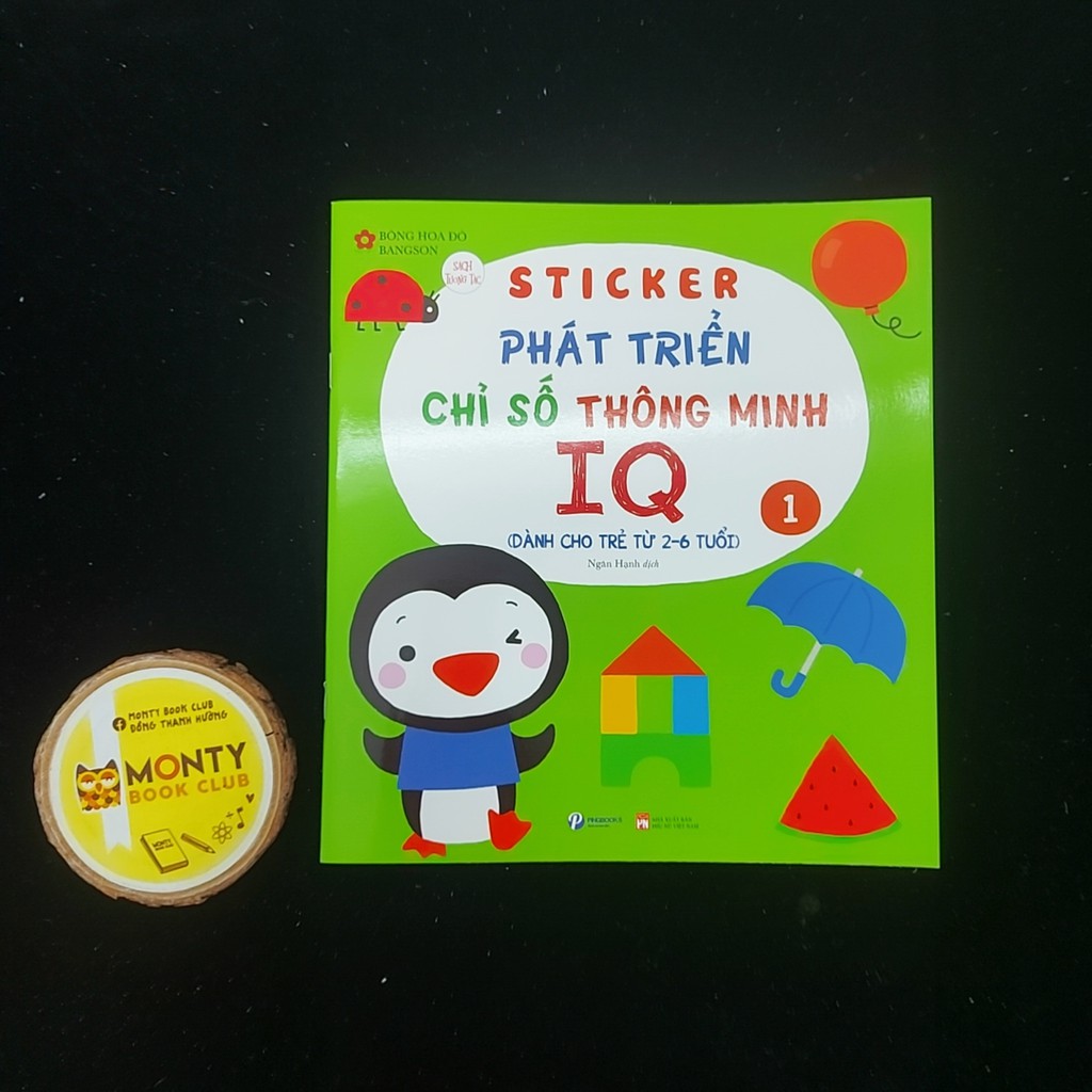 Sách - Combo Sticker phát triển chỉ số thông minh IQ (6c)-PB, Monty club