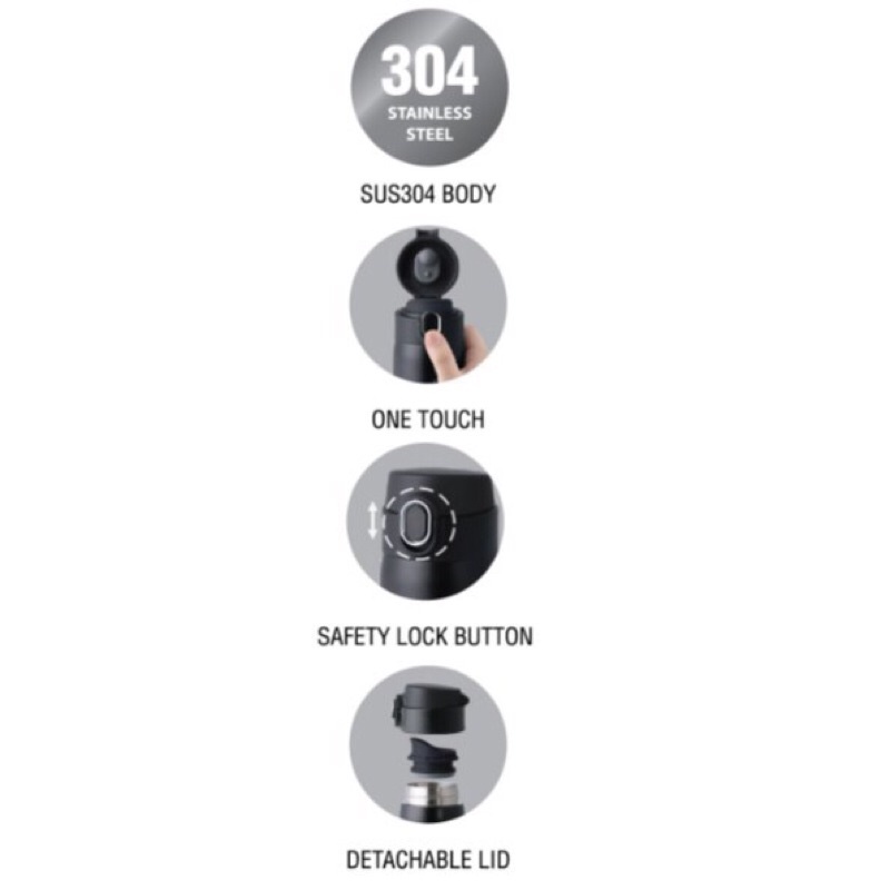 LHC3238BLK - BÌNH GIỮ NHIỆT LOCKnLOCK AMBER 550ML - Màu đen