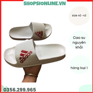 Dép quai ngang adidas nam trắng cao cấp đép cao su nguyên khối đúc