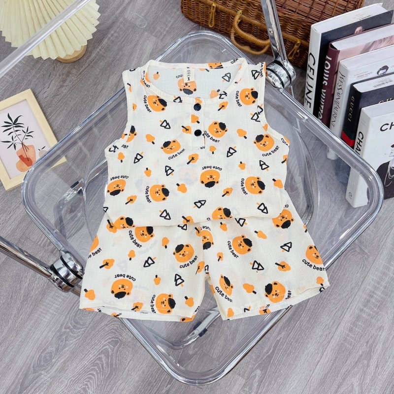 bộ ba lỗ chất xốp mềm mại thoáng mát cho bé trai bé gái - b3lx