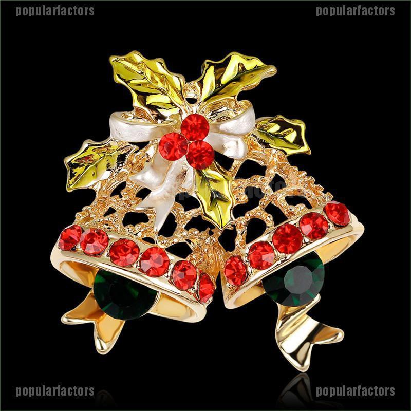 Ghim Cài Áo Hình Chuông Đính Pha Lê Xinh Xắn