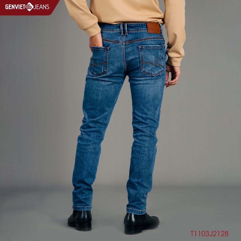 Quần Jeans Nam Ống Col Cơ Bản Genviet Jeans Nam T1103J2128