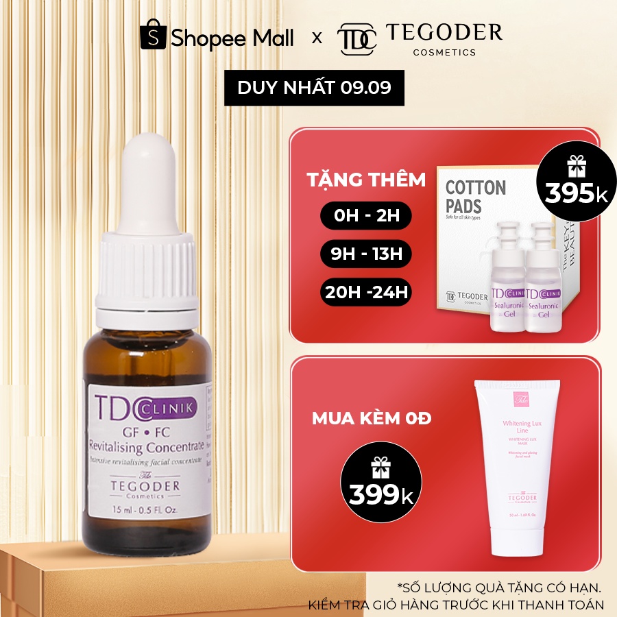 Tinh chất hồi sinh làm tươi trẻ da Tegoder GF FC revitalising concentrate 15 ml mã 1074
