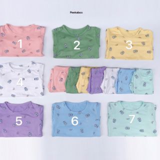 Bộ Peekaboo bò sữa thun lanh L1