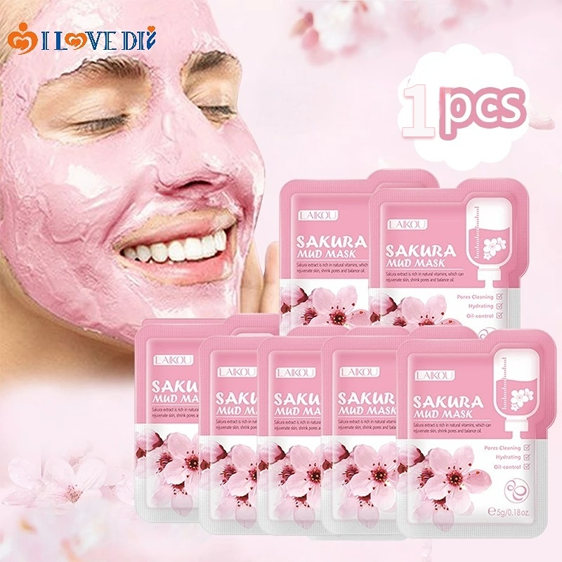 1 Mặt Nạ Bùn Hoa Anh Đào Làm Trắng Dưỡng Ẩm Kiềm Dầu Chống Nếp Nhăn Chống Lão Hóa Chăm Sóc Da Mặt