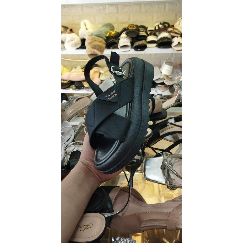 Dép quai hậu Senxuanxieye 2 quai chéo trần trám