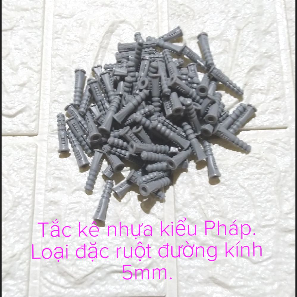 200 tắc kê nhựa kiểu Pháp đường kính 5mm.