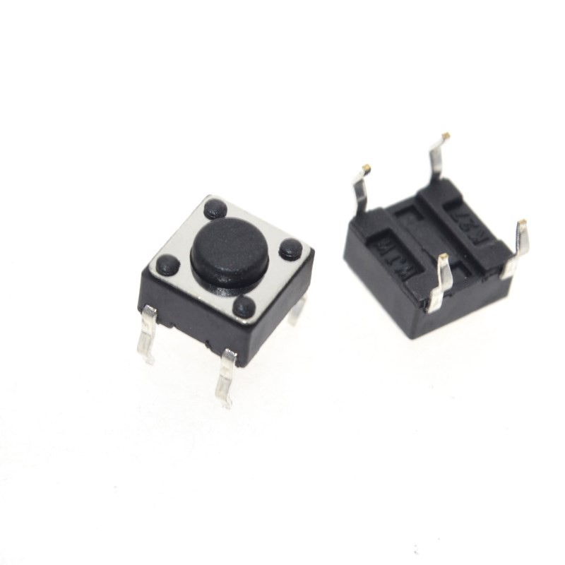 Bộ 100 công tắc nhấn mini PCB 6x6mm DIP 4 chấu 6x6x4.3/5/6/7.3-25MM 6*6*4.3MM 5MM 6MM 7MM 8MM-25MM