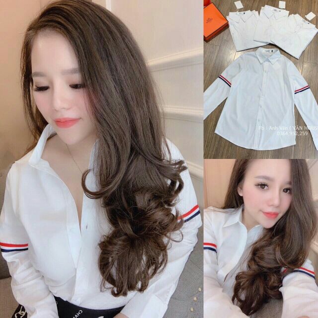 Áo sơ mi chất vải kate lụa đẹp xinh