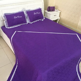 Set chăn ga gối satin xoa 4 món