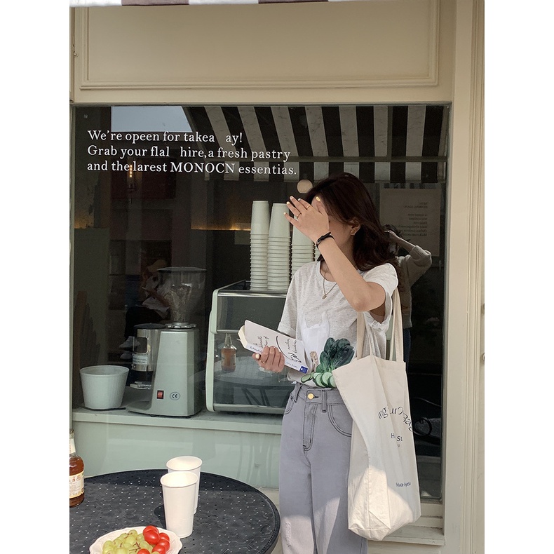 Quần Jean Lửng nữ Lưng cao Ống rộng Bạc màu Ulzzang Hàn Quốc Quần bò cộc nữ Cạp cao Ống rộng