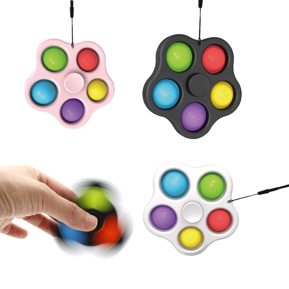 Lifestyle Fashion 1PC TikTok Pop It Fidget Spinner Sensory Simple Dimple Toy Relieve Stress Accessories