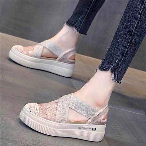 Giày Sandal Đế Xuồng Dày Thời Trang Hàn Quốc 2020 Cho Nữ