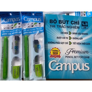 Bút chì bấm lõi to 2B Campus 1.3 Kit Nhật Bản tô thi trắc nghiệm và vẽ kỹ thuật ( có bán lõi thay )