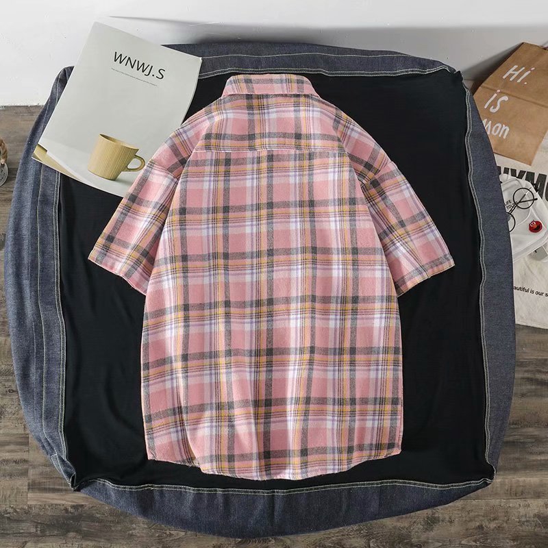 Men's Short Sleeve Shirt With Fashion Mesh Pattern