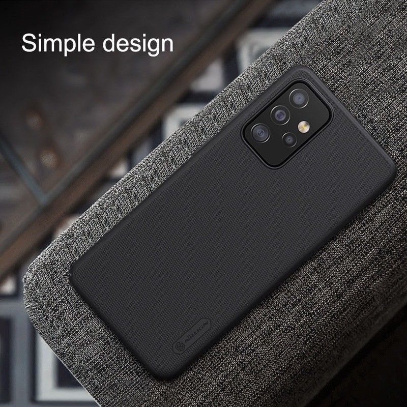 Samsung A52_Ốp lưng Nillkin sần chống Vân tay chính hãng ( Tặng giá đỡ )