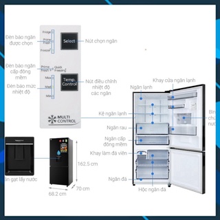 Tủ lạnh panasonic inverter 368 lít nr-bx410wkvn _ giao hàng, lắp đặt toàn quốc