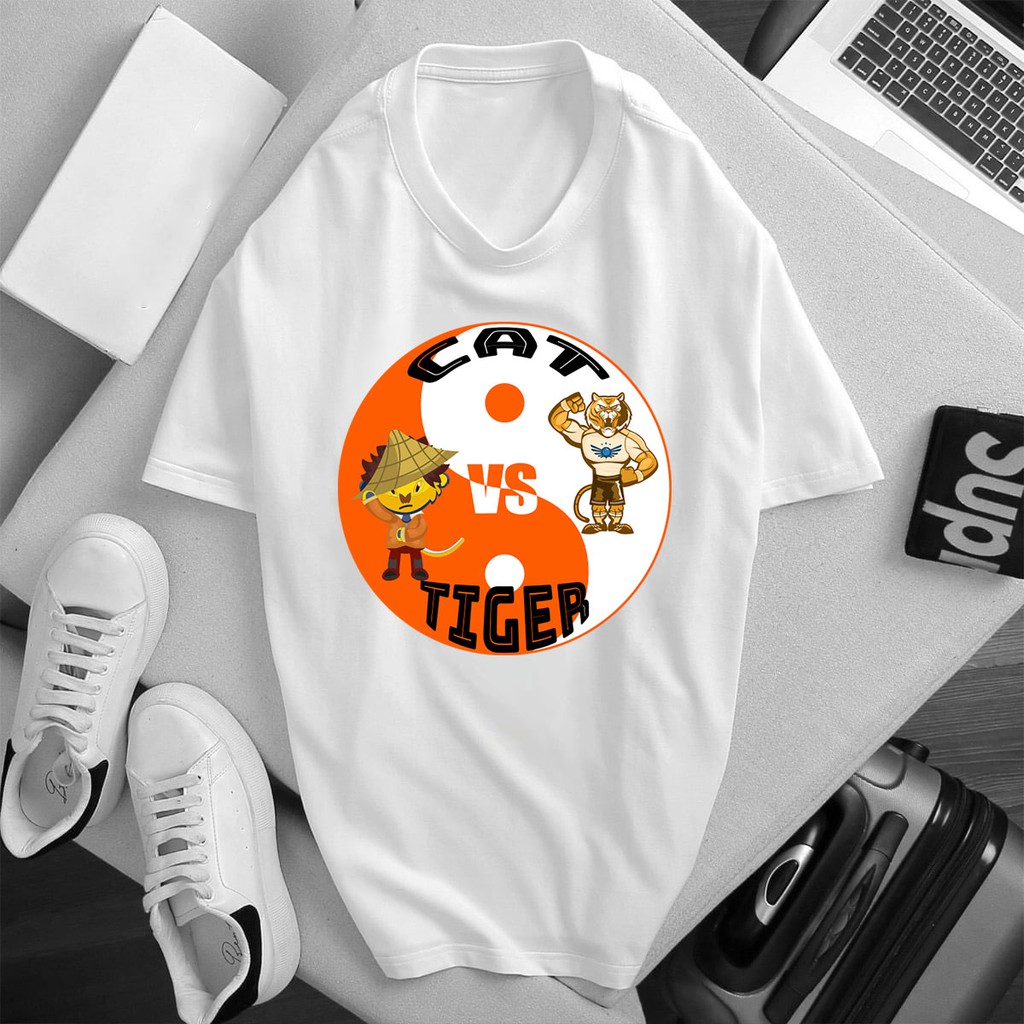 ÁO PHÔNG Hổ Con Ngộ Nghĩnh IN HÌNH CUTE VẢI COTTON CHO GIA ĐÌNH CÓ SIZE TRẺ EM) - 410