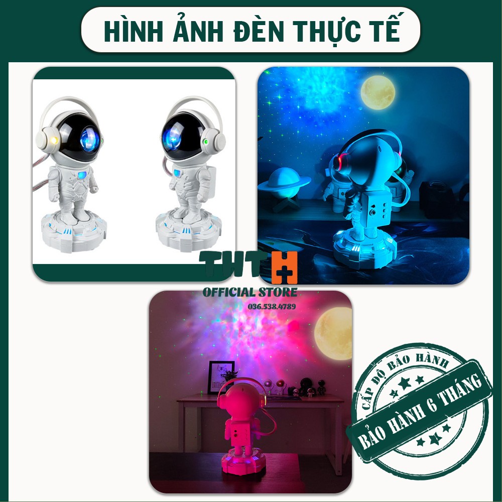 [Loa+ Trăng] Đèn led phi hành gia đèn chiếu sao thiên hà - Để bàn dùng làm quà tặng đèn ngủ và phòng bay