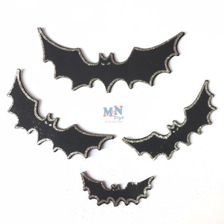 Combo 4 hình con dơi mút xốp dán trang trí Halloween